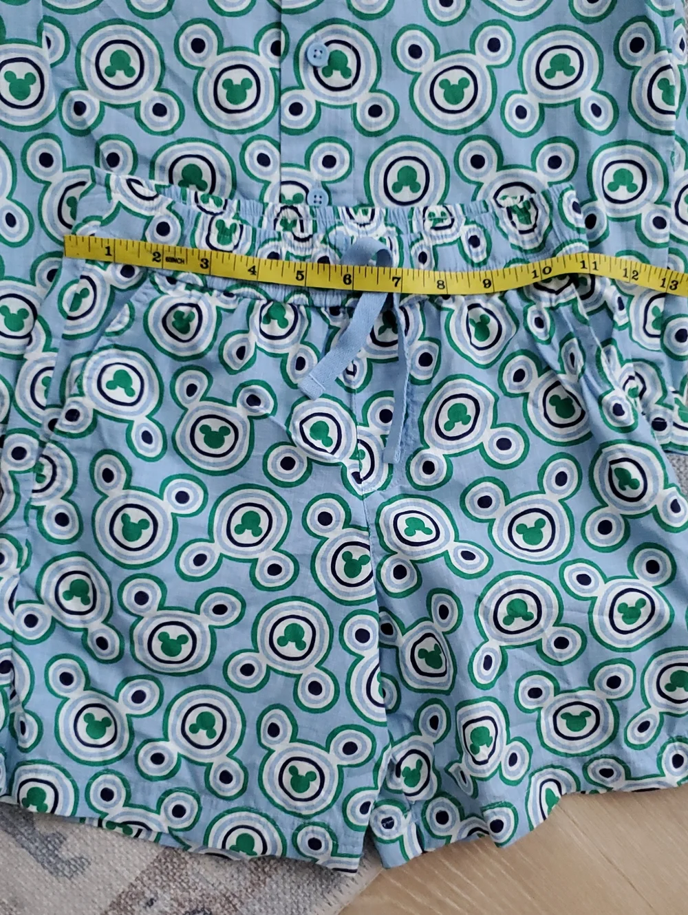 Disney x Hanna Andersson Boys Mickey Mouse Cotton poplin set Shirt Shorts Sz6-7